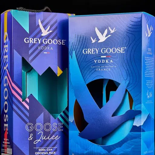 אריזות קרטון ממותגות לוודקה grey goose